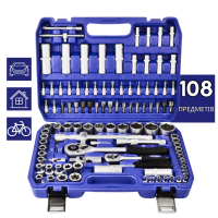 Набір інструментів 108 предметів у кейсі – Універсальний набір для авто та дому